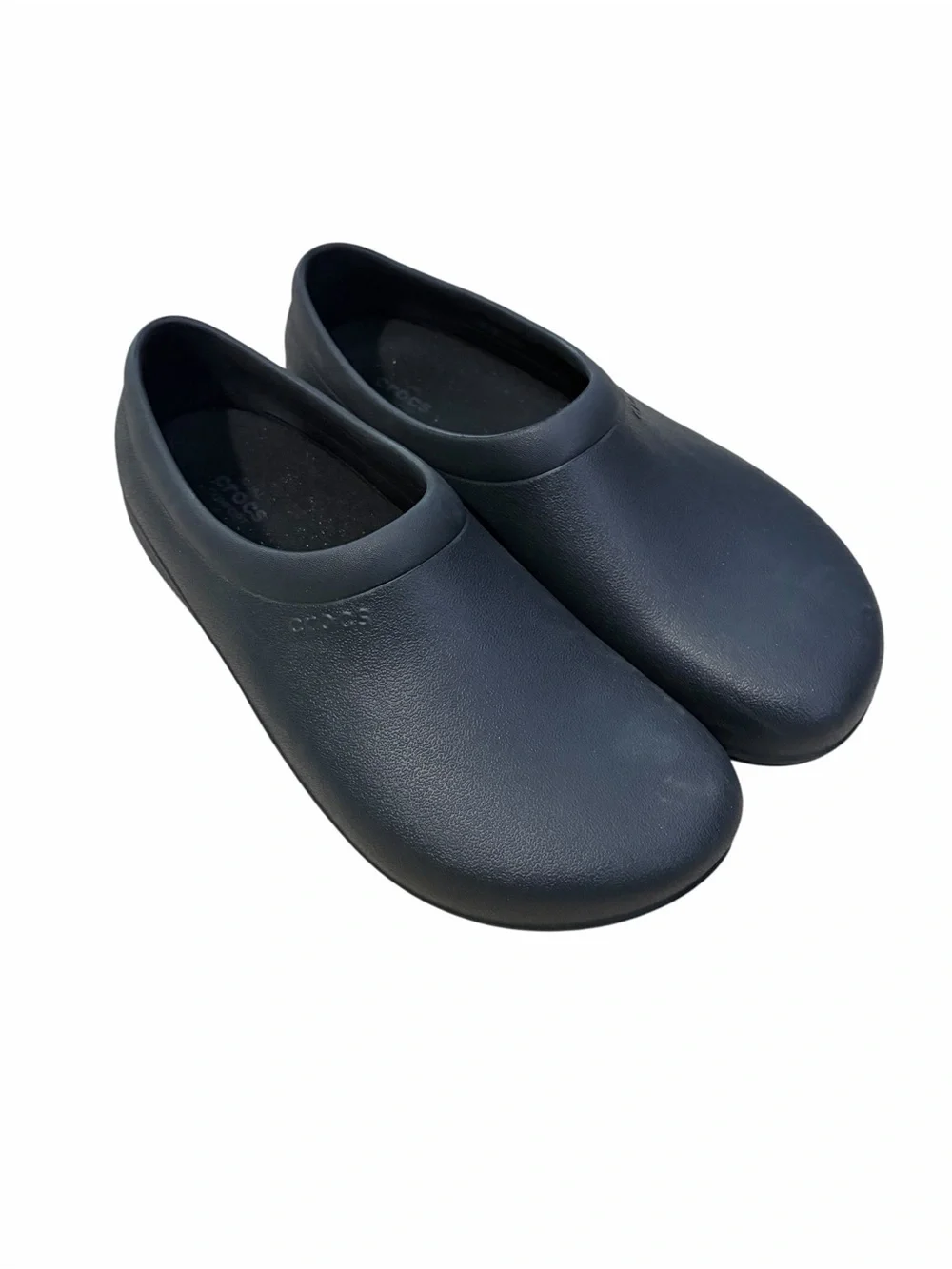 Crocs On-The-Clock Work Slip-On Clogs Mens 13 Black Rubber Shoes